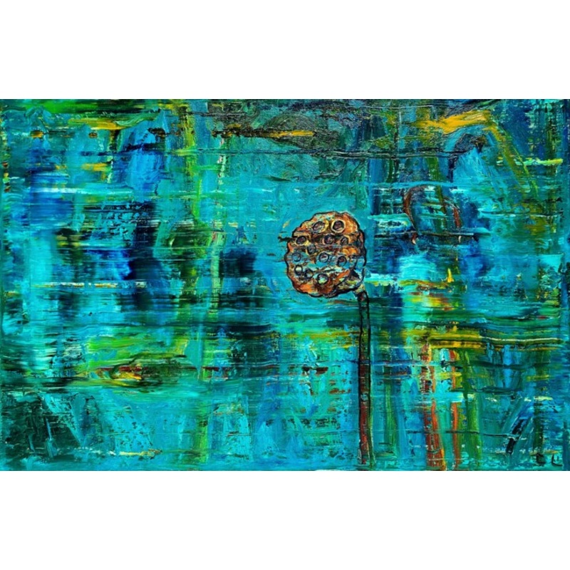 Withered Lotus #3 Painting by Ling Chen | ArtMajeur