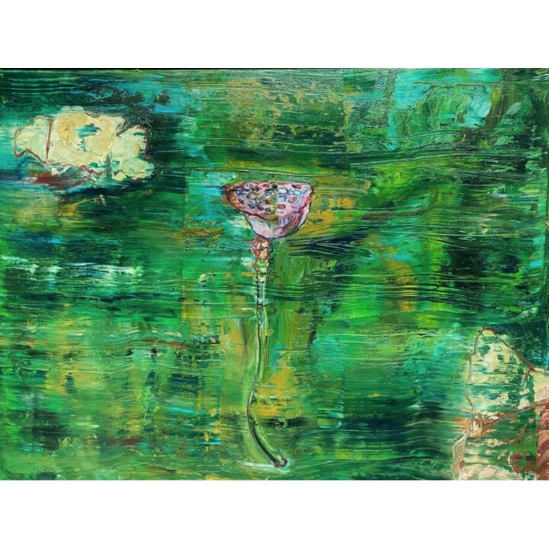 Withered Lotus #4 Painting by Ling Chen | ArtMajeur