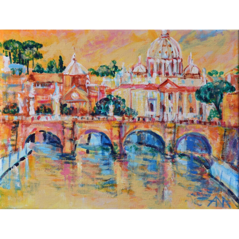 Zoty Zachd Nad Tybrem Painting by Ana Smarz | ArtMajeur
