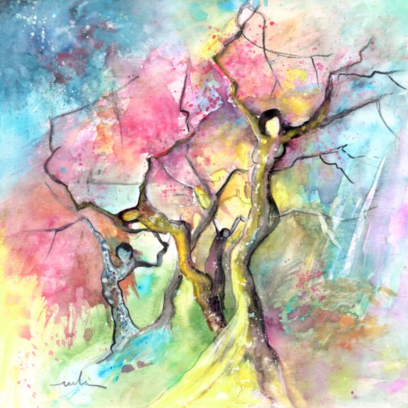 Women And Trees 09 Painting by Miki De Goodaboom | ArtMajeur