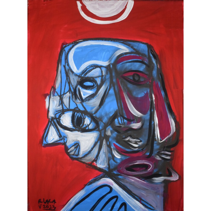‘ Mask 2023 ‘ Drawing by Roman Lasa | ArtMajeur