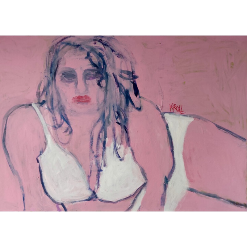 Weie Bikini Painting by Barbara Kroll | ArtMajeur