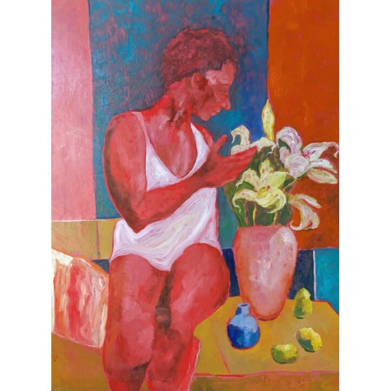 Weie Lilien Painting by Diana Knepper | ArtMajeur