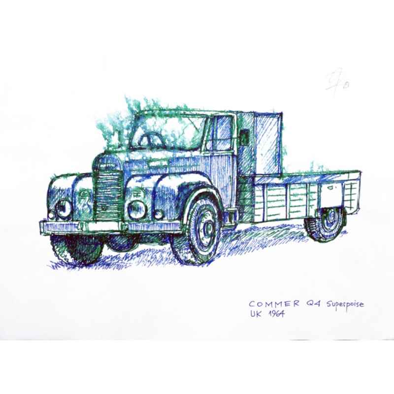 Commer Q4 Superpoise. 1964. Drawing by Gtz Wiedenroth | ArtMajeur