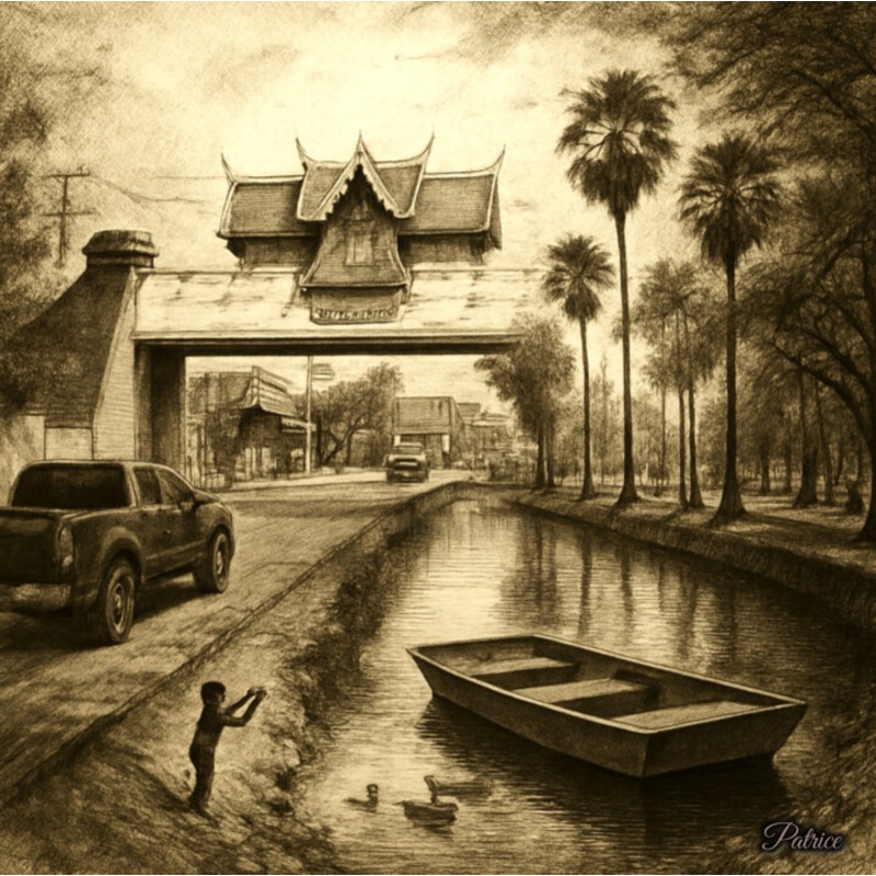 Street Serenity Within The Moat [Iv] Printmaking by Patrick John Bennett (Patrice) | ArtMajeur