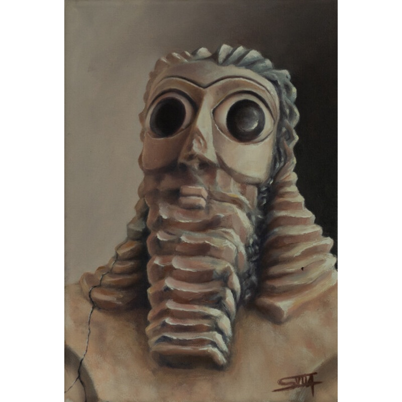 Sumerian Statuette Painting by Bani Mokawas (Svlla) | ArtMajeur