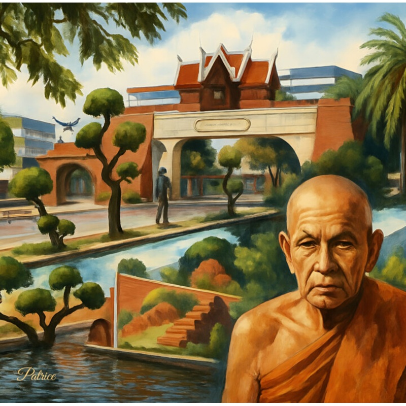 The Monks Contemplation At The Old Town  Printmaking by Patrick John Bennett (Patrice) | ArtMajeur