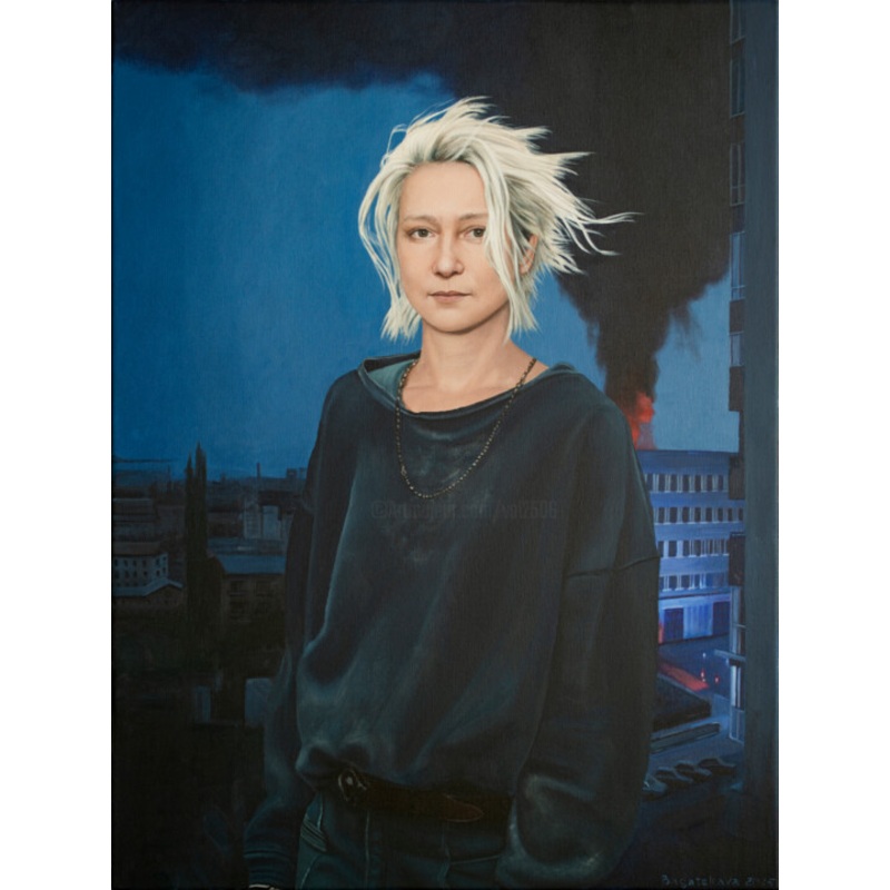 Adrenaline. Self-Portrait Painting by Nataliya Bagatskaya | ArtMajeur