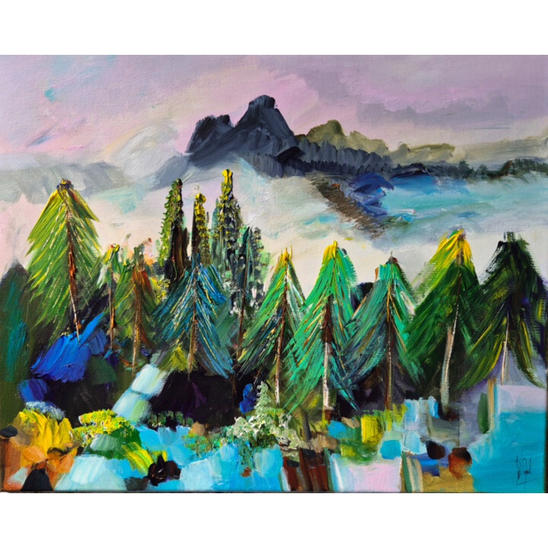 Au Pays Des Lgendes Painting by Muriel Cayet | ArtMajeur