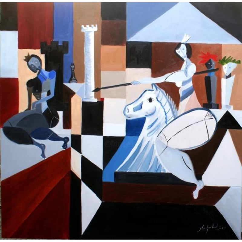 Echec Au Roi Painting by Jean-Louis Gaillard | ArtMajeur
