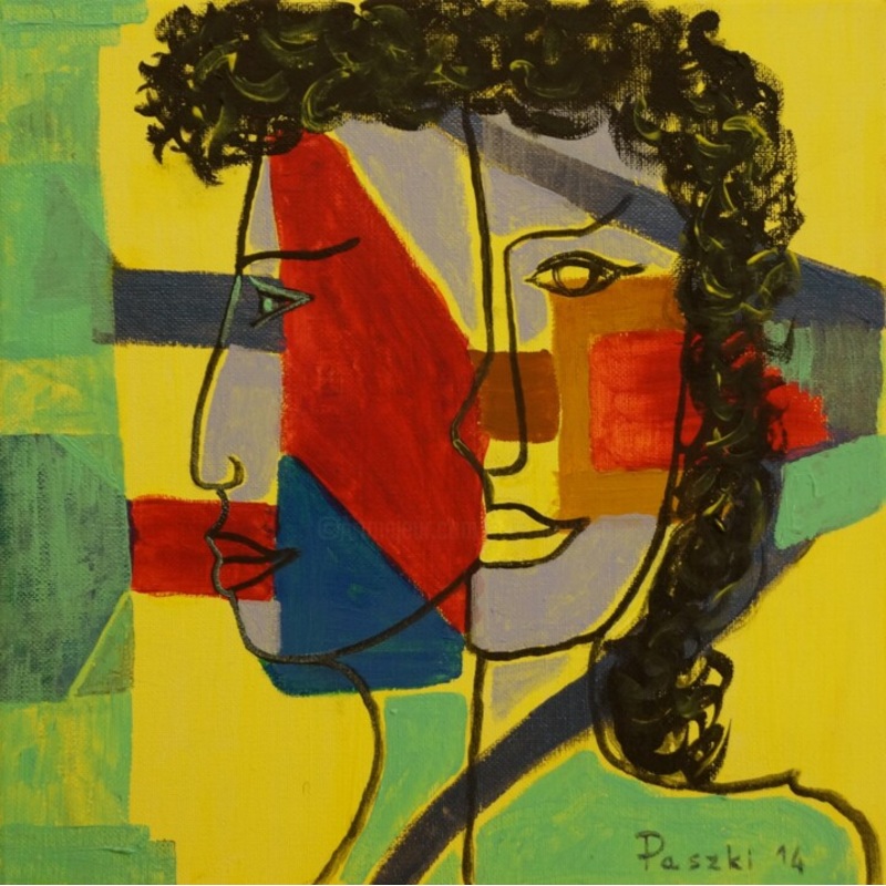 Janus – 3 Painting by Pierre Paszkowski | ArtMajeur