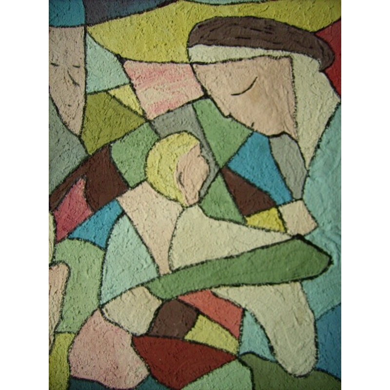 Mre Et Son Enfant Painting by Bruno Briatte | ArtMajeur
