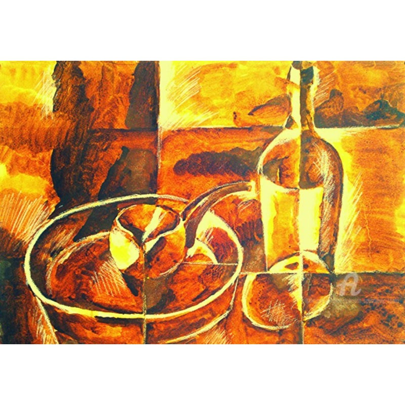 Nature Morte Avec La Pomme Painting by Slobodan Spasojevic (Spaki) | ArtMajeur