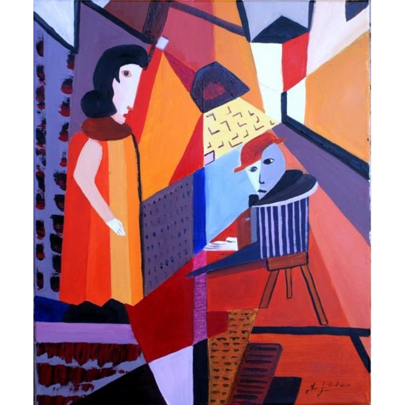 Sous Le Rverbre Painting by Jean-Louis Gaillard | ArtMajeur