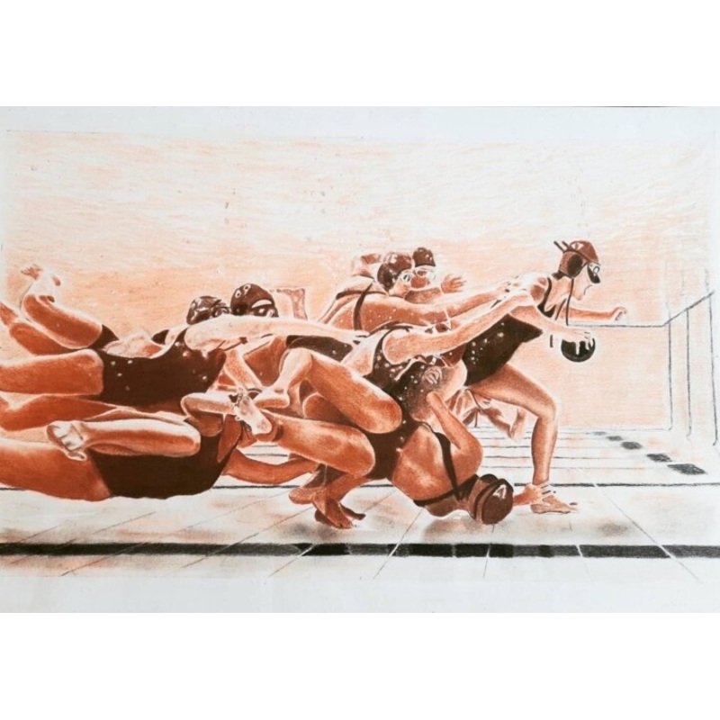 Waterpolo Drawing by Jana Dostalova | ArtMajeur