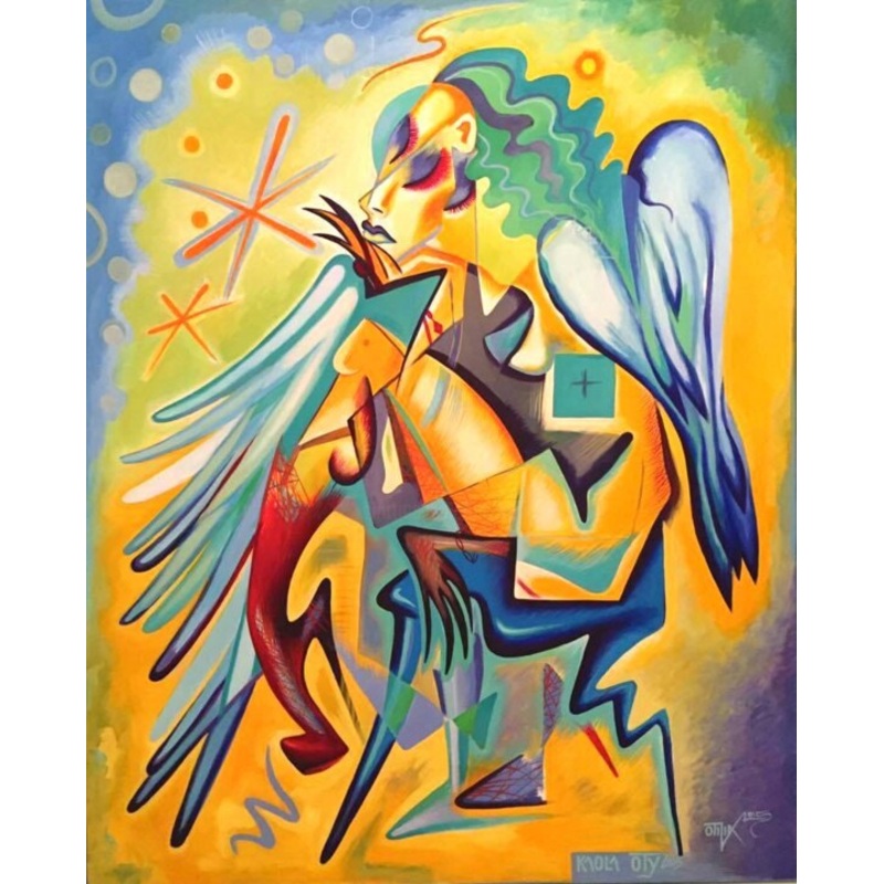 Angel With Broken Wing Painting by Kaola Oty | ArtMajeur