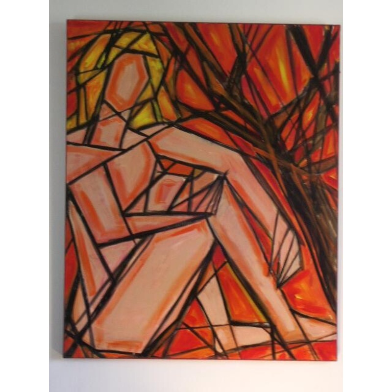 Femme Assise Painting by Jean-Michel Eudeline | ArtMajeur