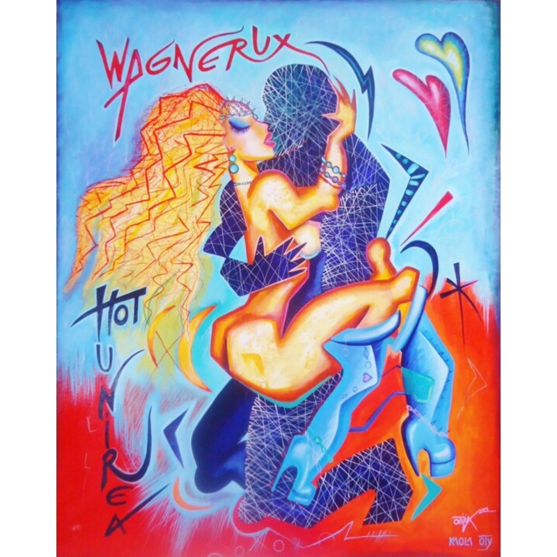 Hot-Couple Painting by Kaola Oty | ArtMajeur
