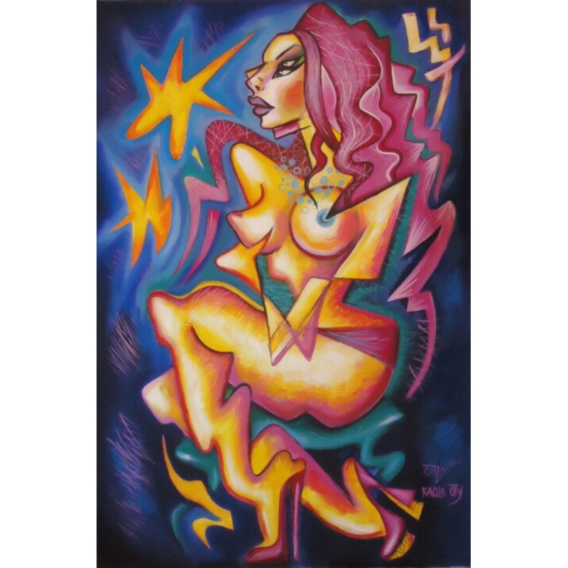 La Lune Painting by Kaola Oty | ArtMajeur