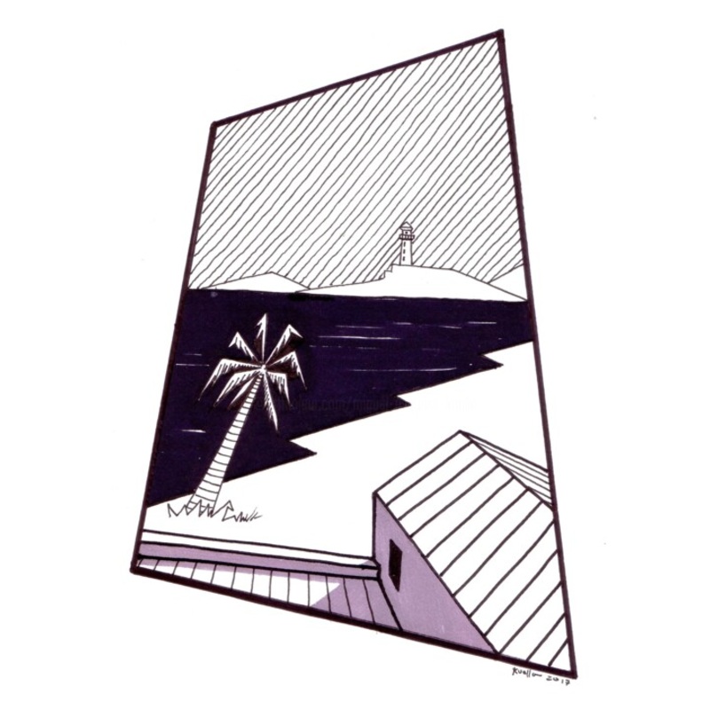 La Plage Cubiste 2/6 Drawing by Miguel Esquivel Kuello | ArtMajeur