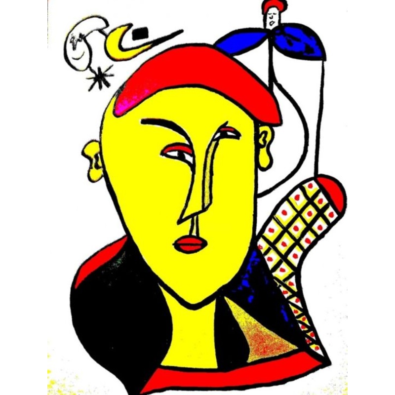 Le Penseur Painting by Karine Collomb | ArtMajeur