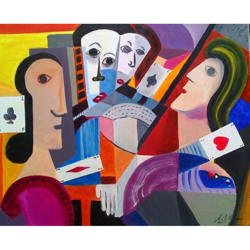 Le Tricheur Painting by Jean-Louis Gaillard | ArtMajeur