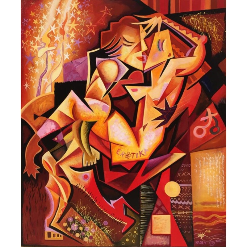 Lovers Painting by Kaola Oty | ArtMajeur