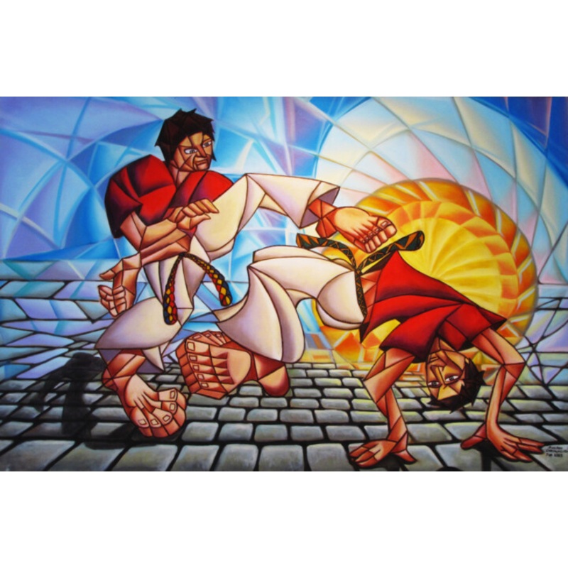 P De Capoeira Painting by Ricardo Carvalheira | ArtMajeur