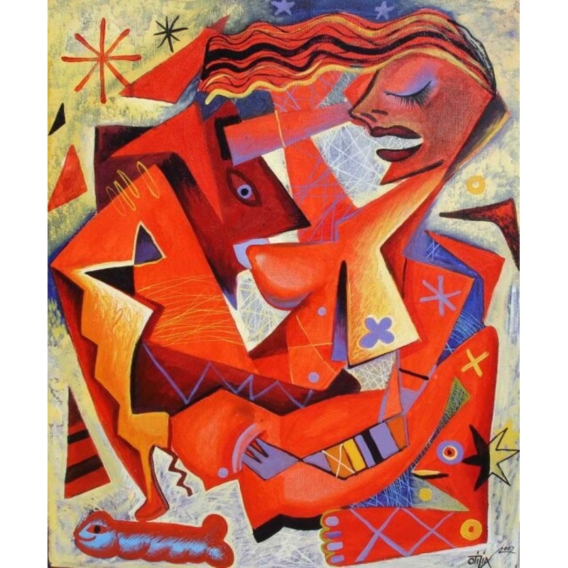 Prelude With Blue Buzzer Painting by Kaola Oty | ArtMajeur