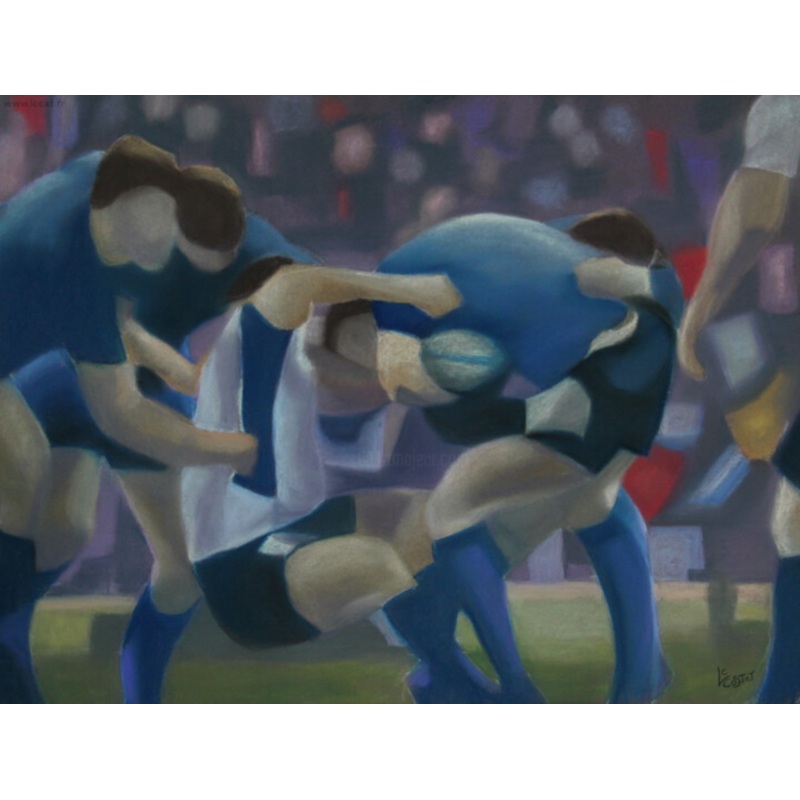 Rugby Scrum 1 Painting by Catherine Costet (Lccat) | ArtMajeur