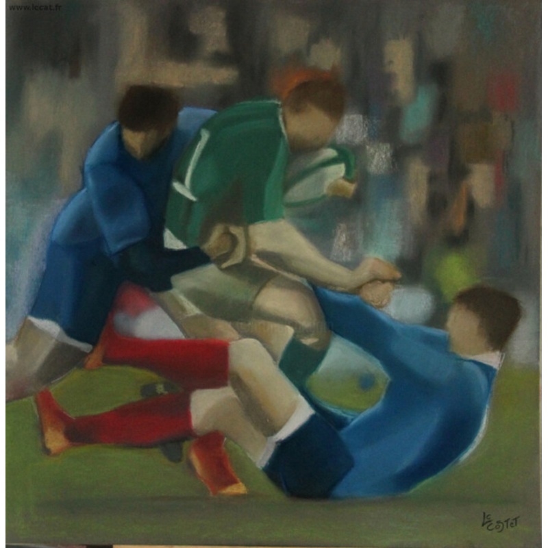 Rugby Scrum 2 Painting by Catherine Costet (Lccat) | ArtMajeur