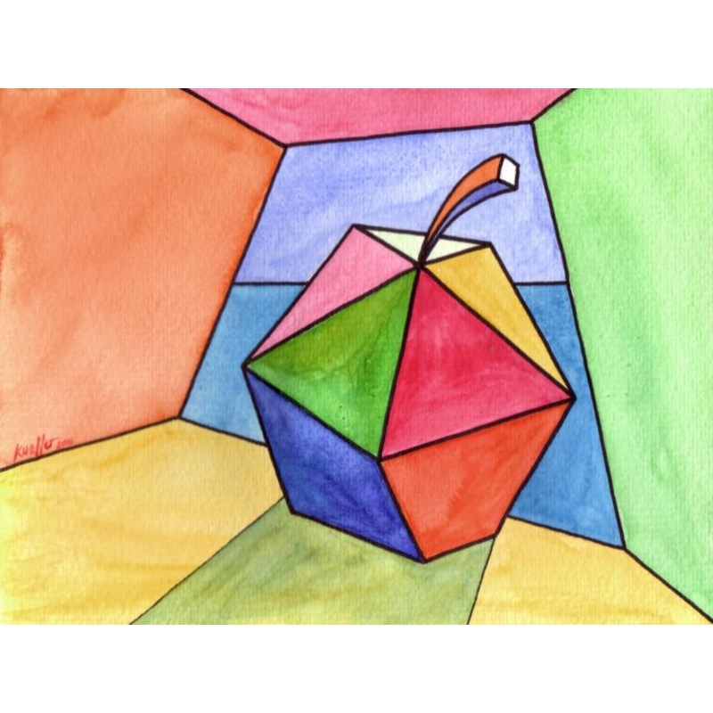 Watercolor Apple 35 Painting by Miguel Esquivel Kuello | ArtMajeur