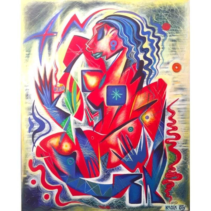 Womn With The Candle Painting by Kaola Oty | ArtMajeur