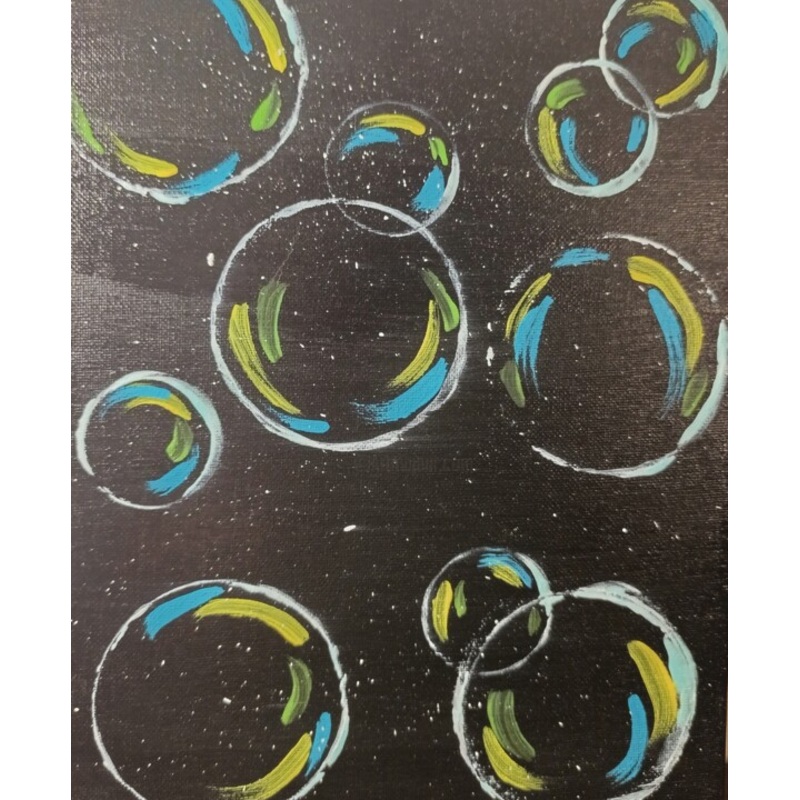 Bulles De Savon Bleutees Painting by Teepaints | ArtMajeur