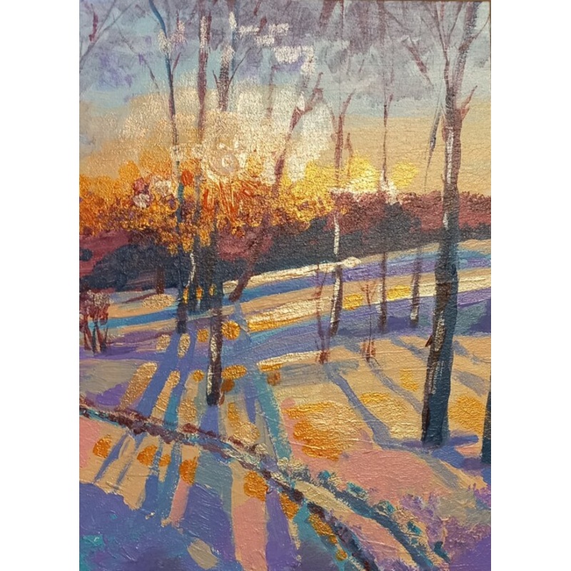 Winter Forest Painting by Miroslava Samoshkina | ArtMajeur