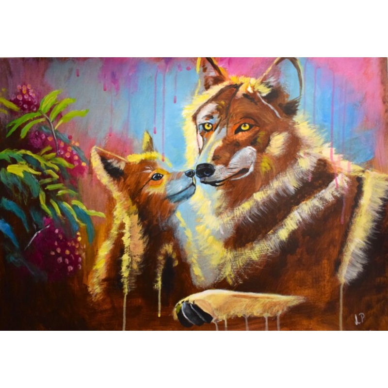 Wolfmother: Love And Protection. Painting by Larisa Pires | ArtMajeur