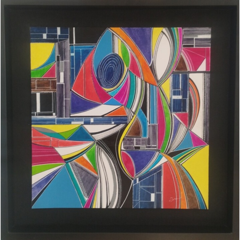 Vitrail Mouvement Painting by Arnaud Dromigny | ArtMajeur