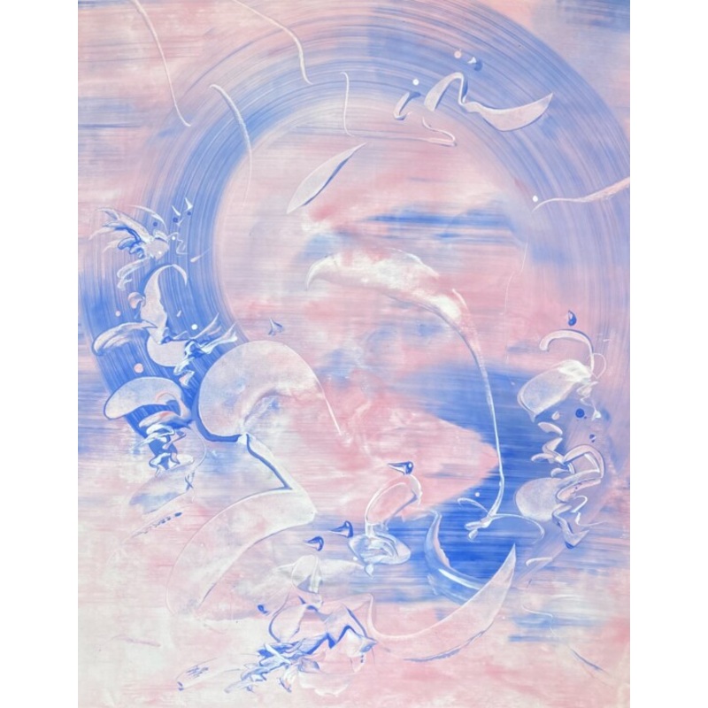 Winter Sunrise-3- Painting by Delphine Bernard | ArtMajeur