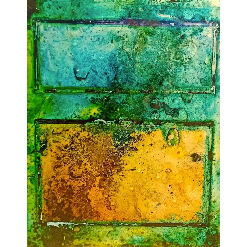 Water Field. Watercolor And Epoxy Abstra Painting by Patrice Tabouret(Pi) | ArtMajeur