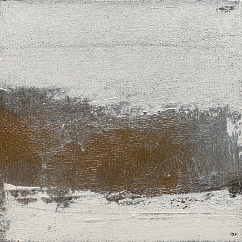 Winter Glow  Abstract Minimalist Painti Painting by Krist Sergeeva | ArtMajeur