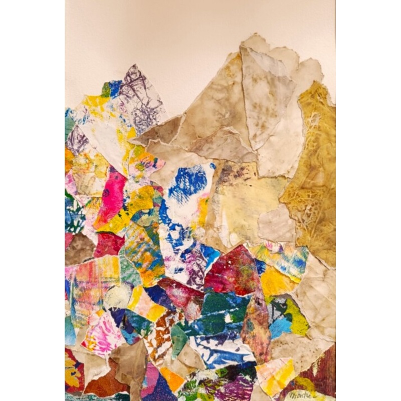 Yellow Mountain Collages by Montserrat Garcia | ArtMajeur