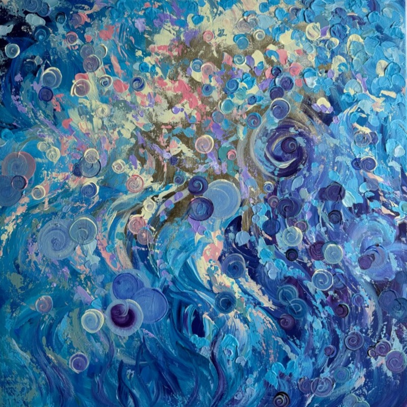 Waterfall Of Flowers And Emotions Abstr Painting by Ol Ga Markova | ArtMajeur
