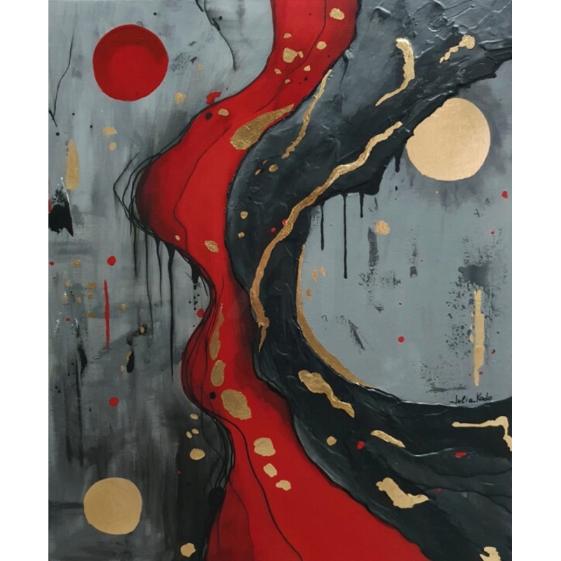 Wave Ii Painting by Julia Kadochnikova (Julia_kado) | ArtMajeur