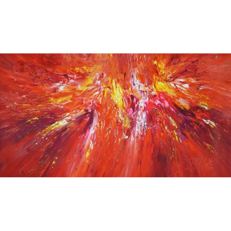 Yellow Red Adventure L 1 Painting by Peter Nottrott | ArtMajeur