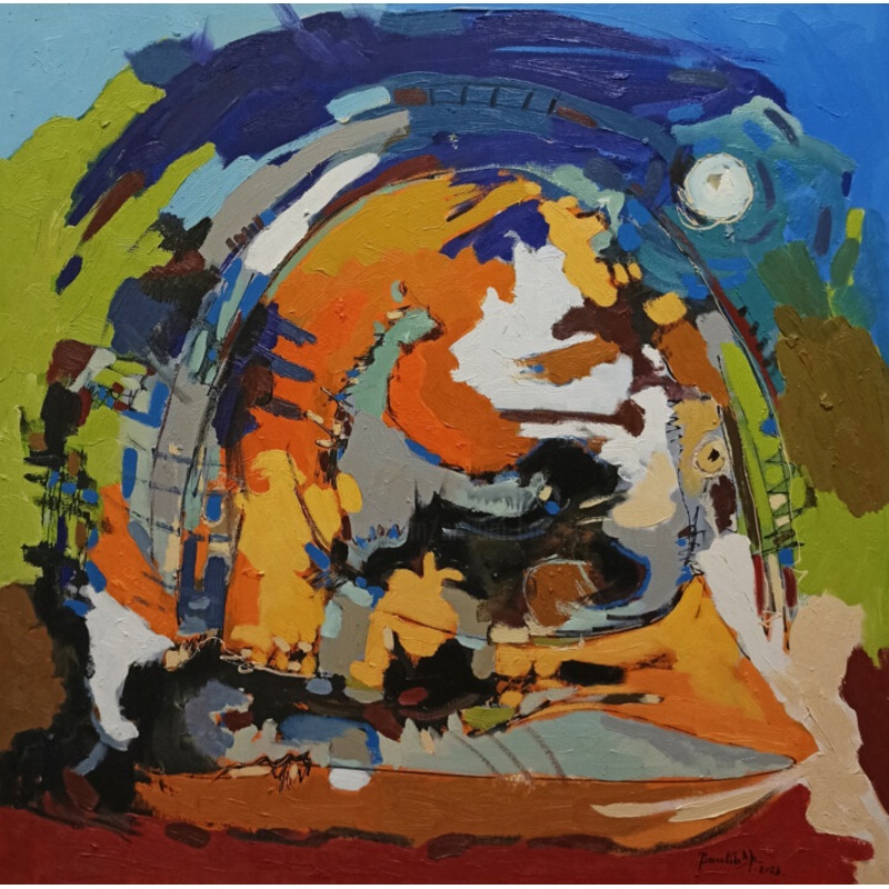 Volcano Of Colors Painting by Artyom Basenci | ArtMajeur