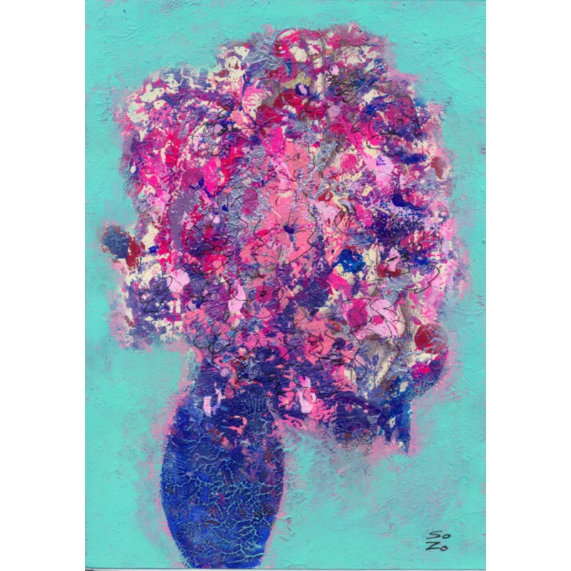 Whispering Petals  Abstract Bouquet In  Painting by So Zo | ArtMajeur