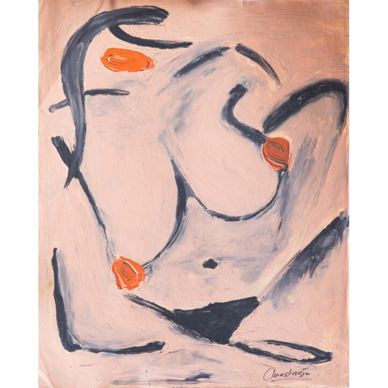 …And She Waits Painting by Anastasia D Nicolaou | ArtMajeur
