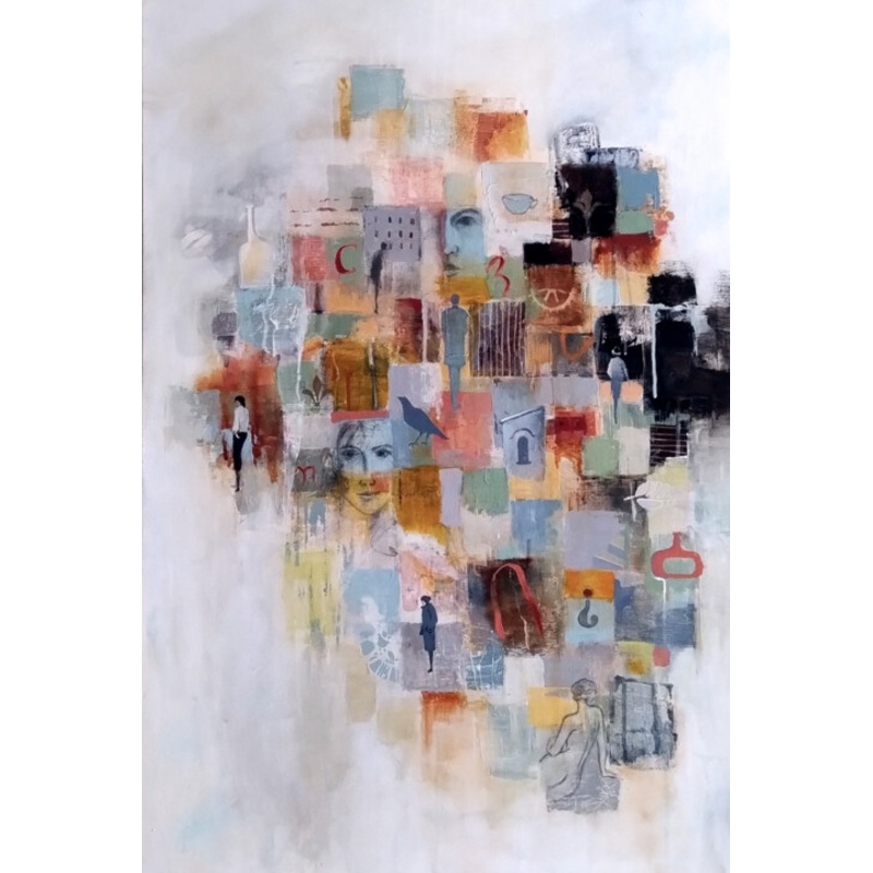 We’re Going Downtown Painting by Florentina-Maria Popescu | ArtMajeur