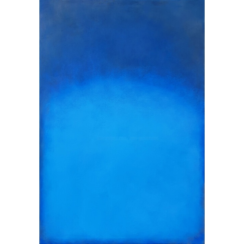 Blue Grey Abstract Painting Meditation  Painting by Leon Grossmann | ArtMajeur